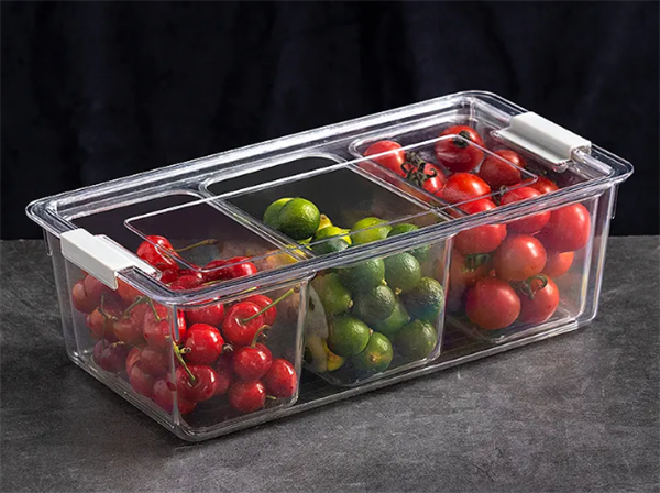 3-Compartments Acrylic Storage Box | Full House Lebanon