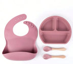 Kids Silicone Tableware Set - Hot Pink | Full House Lebanon
