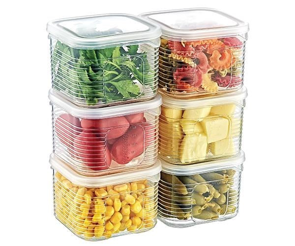 6-Piece Square Food Container Set with Tray | Full House Lebanon