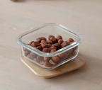 Square Bamboo-Lid Food Containers - Medium | Full House Lebanon