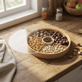 5-Compartment Round Snack Serving Tray with Lid | Full House Lebanon