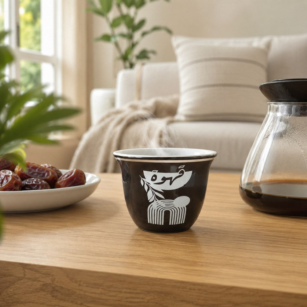 Shaffeh Calligraphy Coffee Cup Set –  Set Of 12 | Full House Lebanon