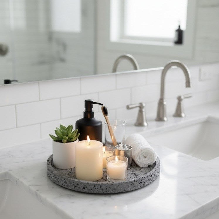 Round Grey Stone Tray | Full House Lebanon