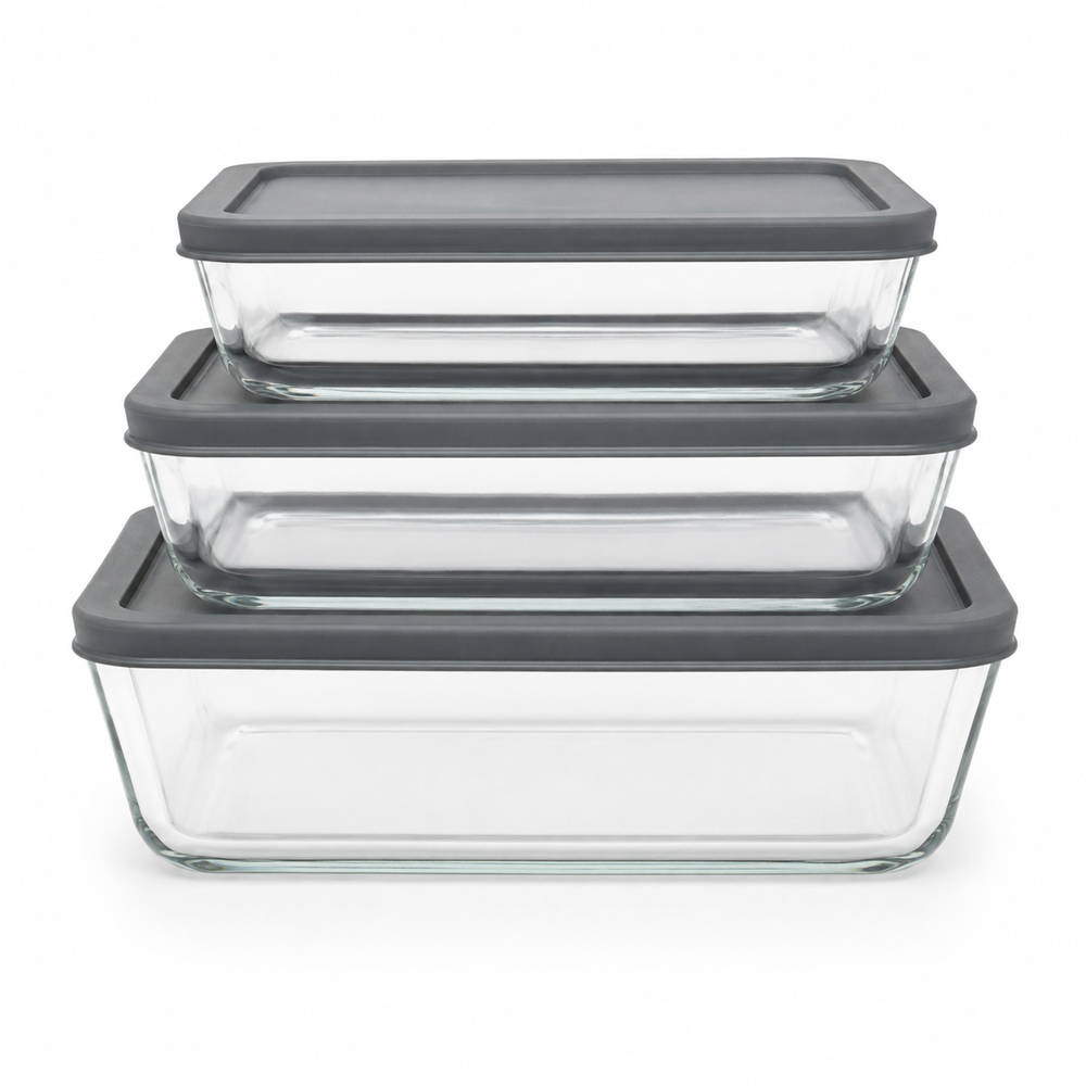 Dosthoff 3-Piece High Borosilicate Glass Food Container Set | Full House Lebanon