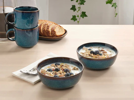 Dosthoff Marble Ocean Blue Dinnerware - Deep Plate | Full House Lebanon