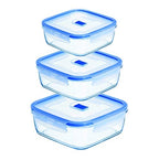 Luminarc Pure Box Active Square Food Container Set (3 Pcs) | Full House Lebanon