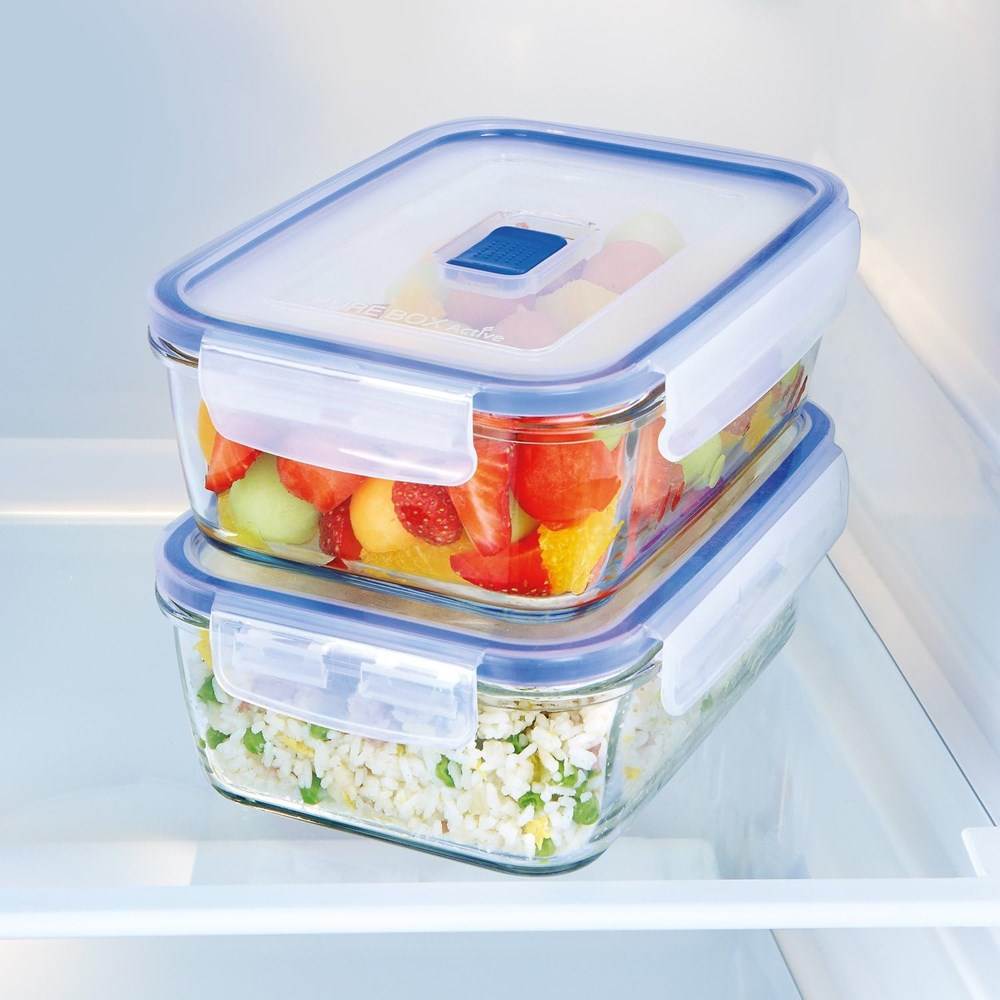 Luminarc Pure Box Active Square Food Container Set (3 Pcs) | Full House Lebanon