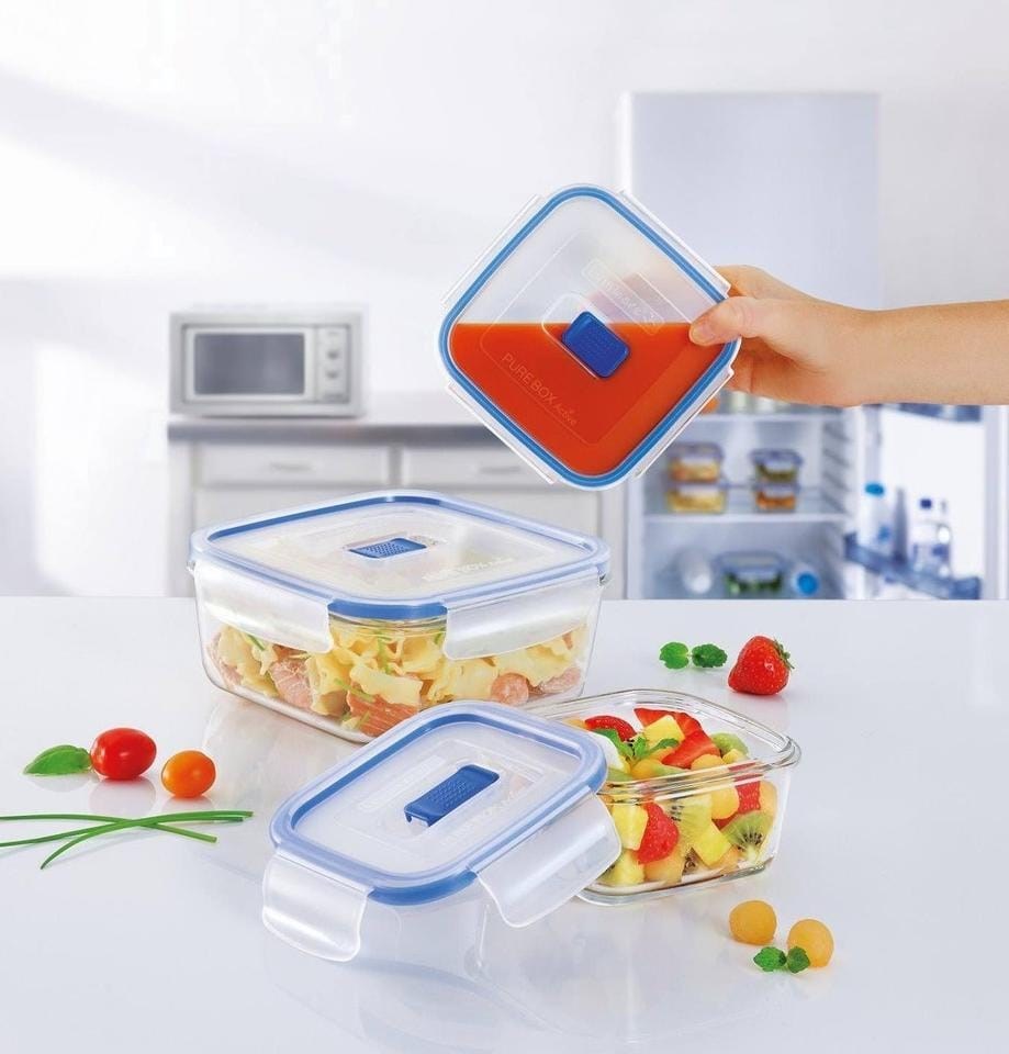 Luminarc Pure Box Active Square Food Container Set (3 Pcs) | Full House Lebanon