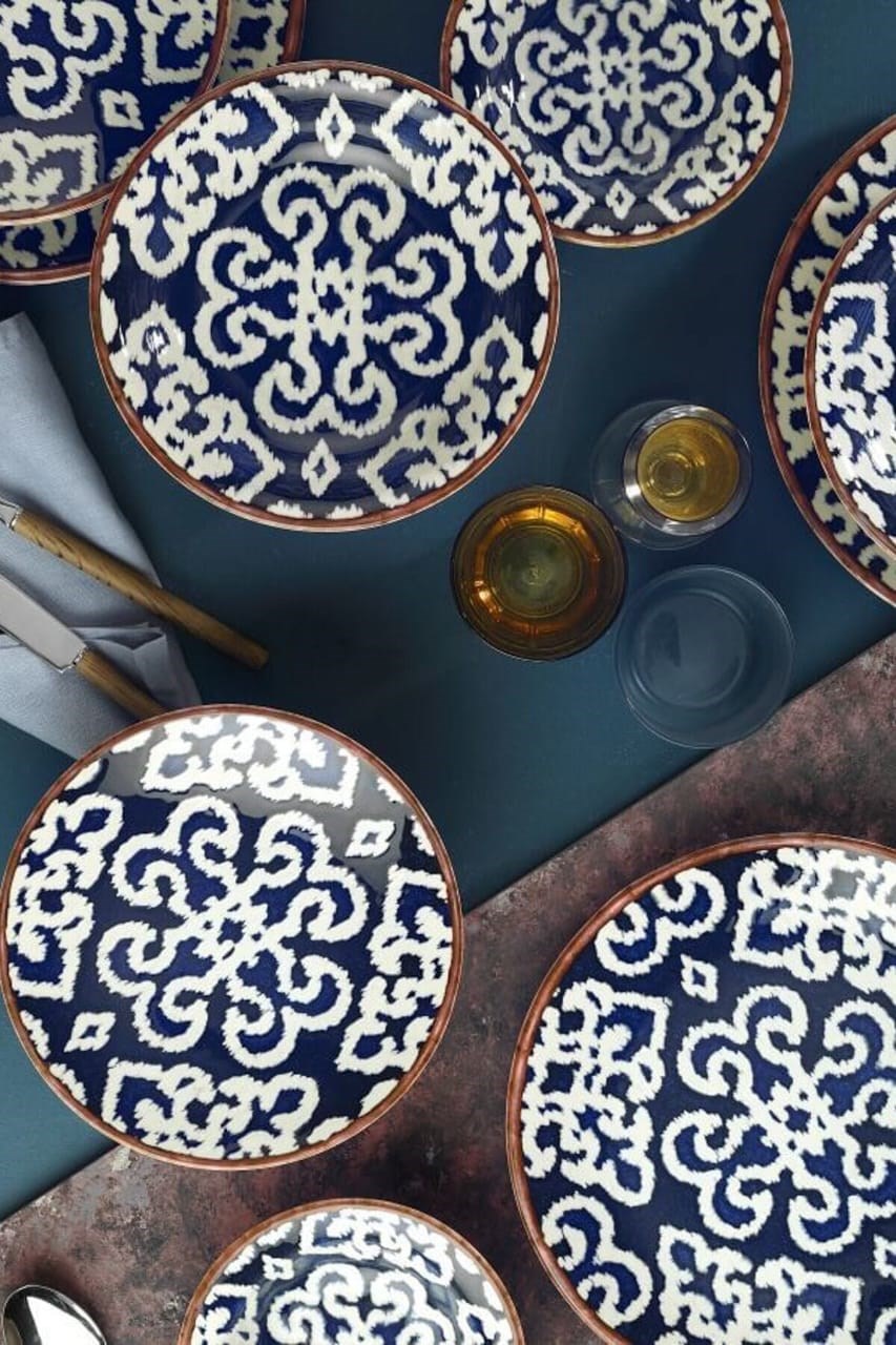 Navy Porcelain Dinner Set (24 Pcs) | Full House Lebanon