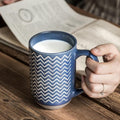 Blue Large Porcelain Mugs - Flowers | Full House Lebanon