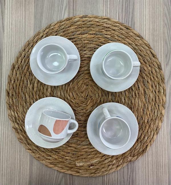 Dotted Coffee Cup Set (Half a Dozen) - Blue | Full House Lebanon