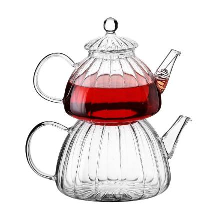 Turkish Double Glass Tea Pots Set (2 Pcs) | Full House Lebanon