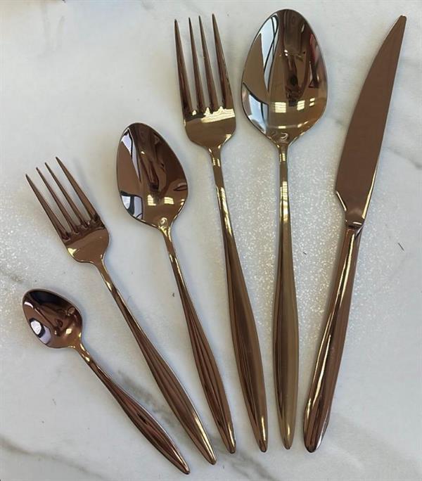 Artful Rose Gold Cutlery Set (36 pcs) | Full House Lebanon