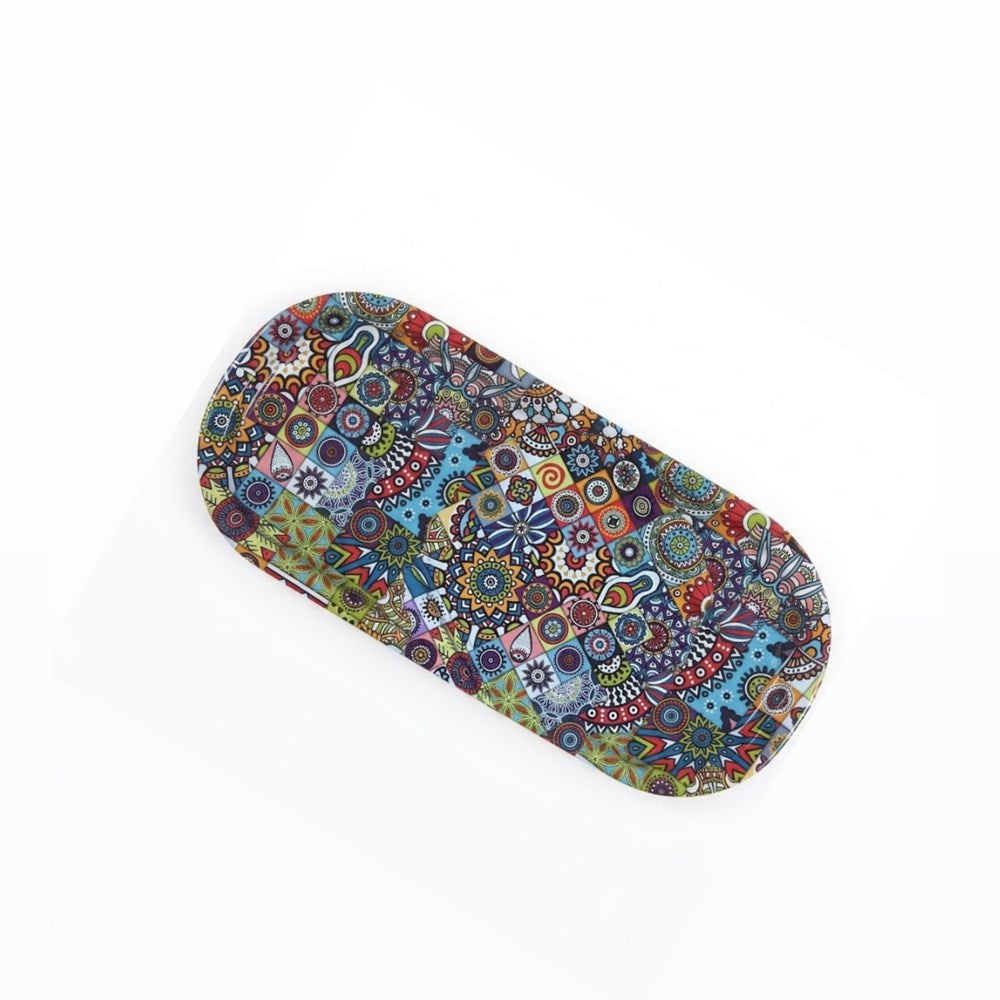 Oval Metal Printed Serving Tray