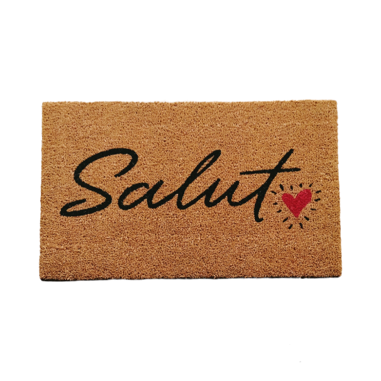 Coco Door Mat - Bonjour/Bonsoir, Brown | Full House Lebanon