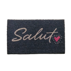 Coco Door Mat - Bonjour/Bonsoir, Black | Full House Lebanon