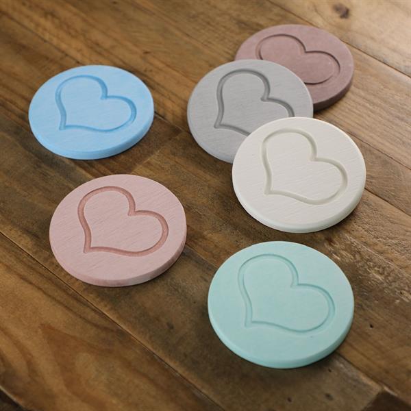 Diatomite Stone Heart Coasters