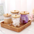 Acrylic Qtip Holder with Bamboo Lid | Full House Lebanon