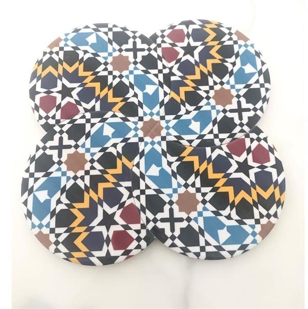 Ceramic Coaster Set (4 Pcs) - Design 3 | Full House Lebanon