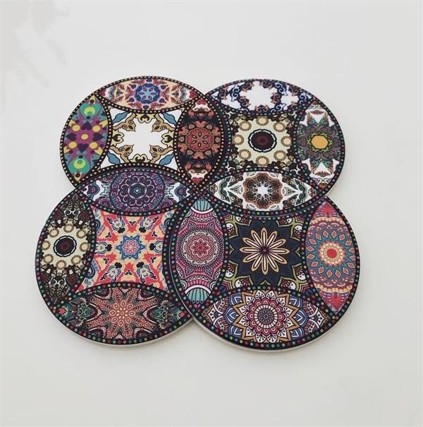 Ceramic Coaster Set (4 Pcs) - Design 1 | Full House Lebanon