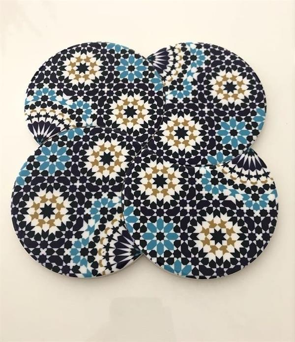 Ceramic Coaster Set (4 Pcs) - Design 4 | Full House Lebanon