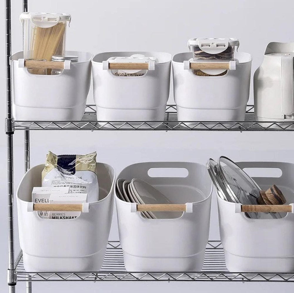 Multi-Purpose Basket Organizer - Medium, Light Grey | Full House Lebanon