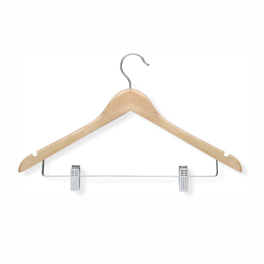 Wooden Hanger with Clips Set (3 Pcs) | Full House Lebanon