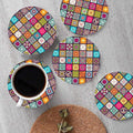 Round Ceramic Coasters (4pcs) | Full House Lebanon