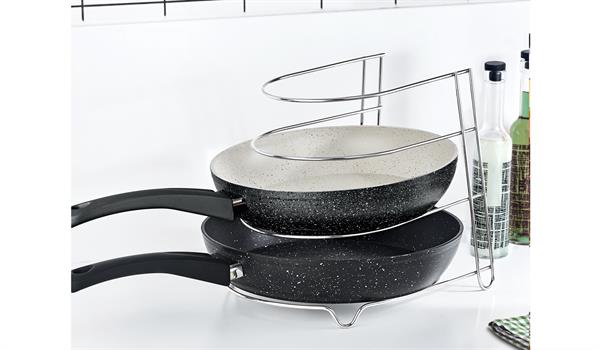 Kitchen Cabinet Pot and Pan Organizer - Silver | Full House Lebanon