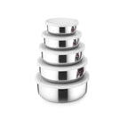 Stainless Steel Food Container Set (5 Pcs) | Full House Lebanon