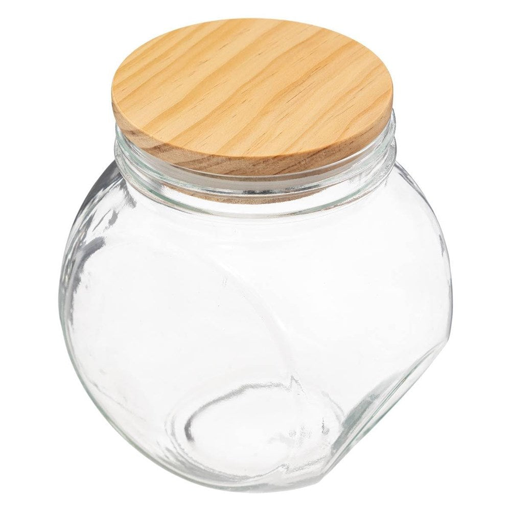 Sealed Glass Jar with Bamboo Lid - Large | Full House Lebanon