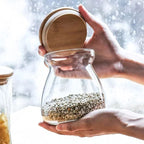 Airtight Glass Jar with Bamboo Lid | Full House Lebanon