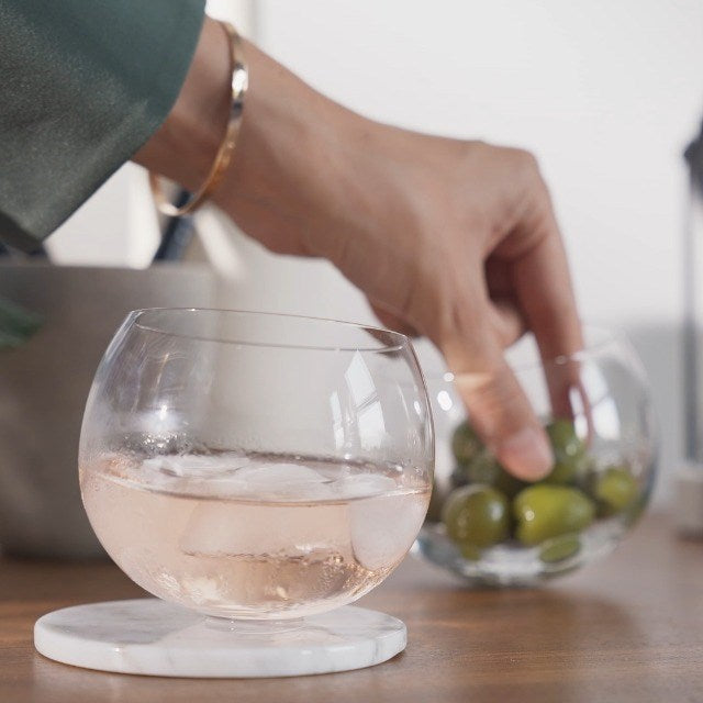 Rotated Glass Cup Set (4 Pcs) | Full House Lebanon