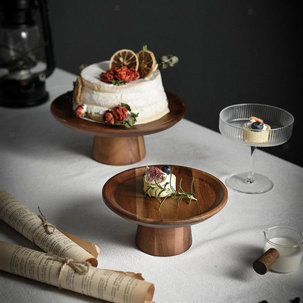 Acacia Wooden Cake Stand - Large | Full House Lebanon