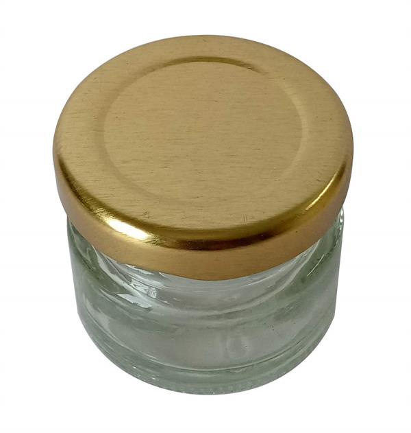 Mini Glass Jar with Gold Lid | Full House Lebanon