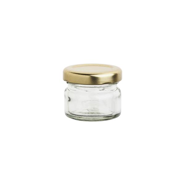 Mini Glass Jar with Gold Lid | Full House Lebanon