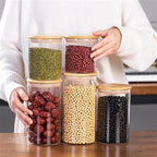Bamboo-Lid Storage Jars - Medium | Full House Lebanon