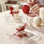 Madlen Square Crystalline Dessert Plates Set (2 Pcs) | Full House Lebanon