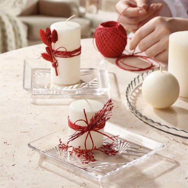 Madlen Square Crystalline Dessert Plates Set (2 Pcs) | Full House Lebanon