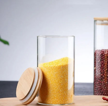 Glass Jar with Bamboo Lid - Small | Full House Lebanon
