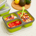 3 - Compartments Collapsible Lunch Box - Blue | Full House Lebanon