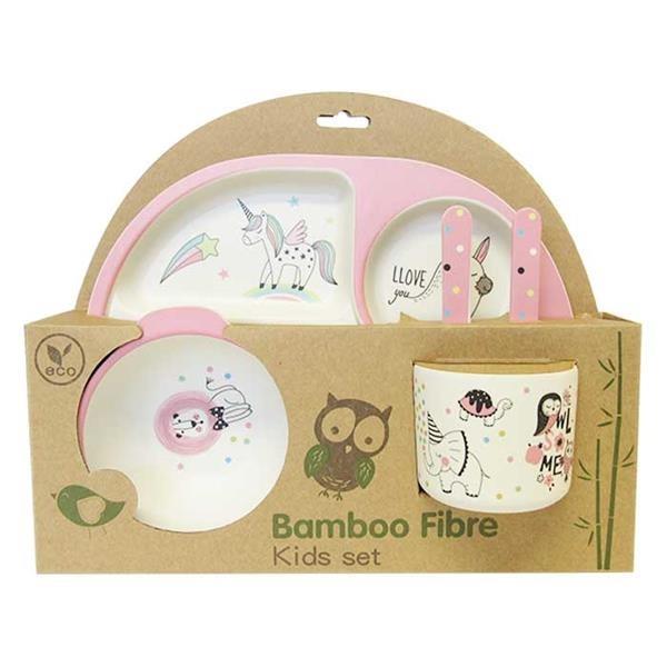 Bamboo Fiber Dinnerware Set (5 Pcs) - Panda | Full House Lebanon