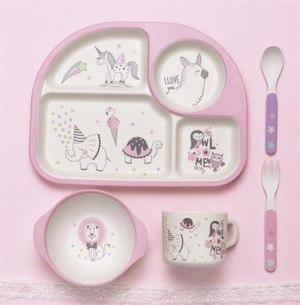 Bamboo Fiber Dinnerware Set (5 Pcs) - Owl | Full House Lebanon