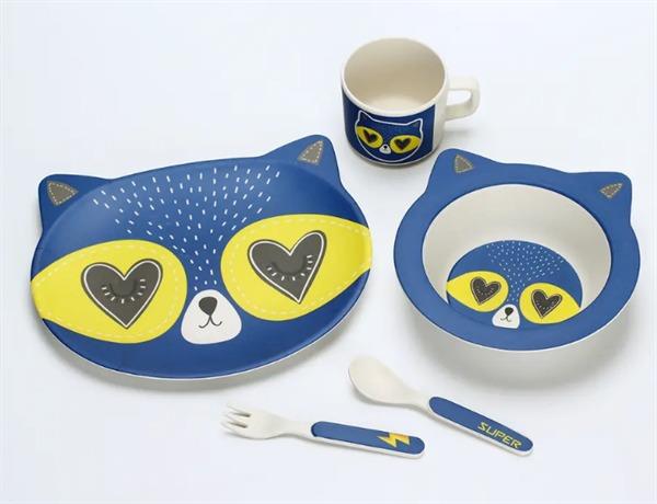 Bamboo Fiber Dinnerware Set (5 Pcs) - Dinosaur | Full House Lebanon
