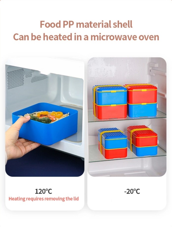 2-tiers Super Fun Lunch Boxes with a Spoon/Fork | Full House Lebanon