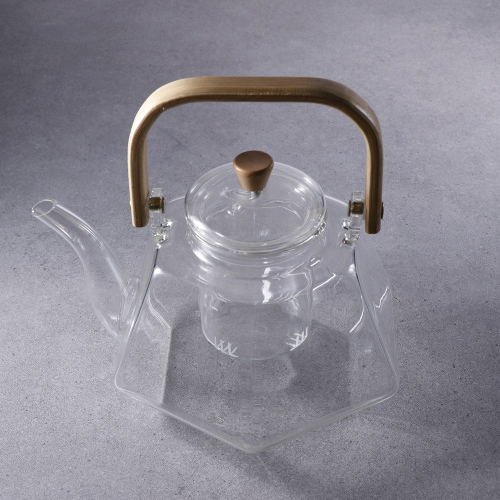 Hexagonal Glass Tea Kettle | Full House Lebanon