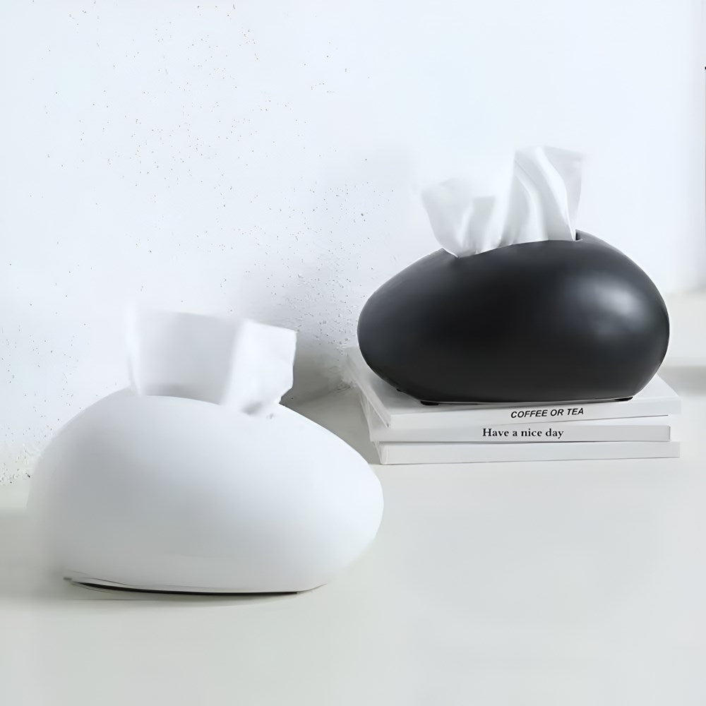 Modern White Ceramic Tissue Box | Full House Lebanon