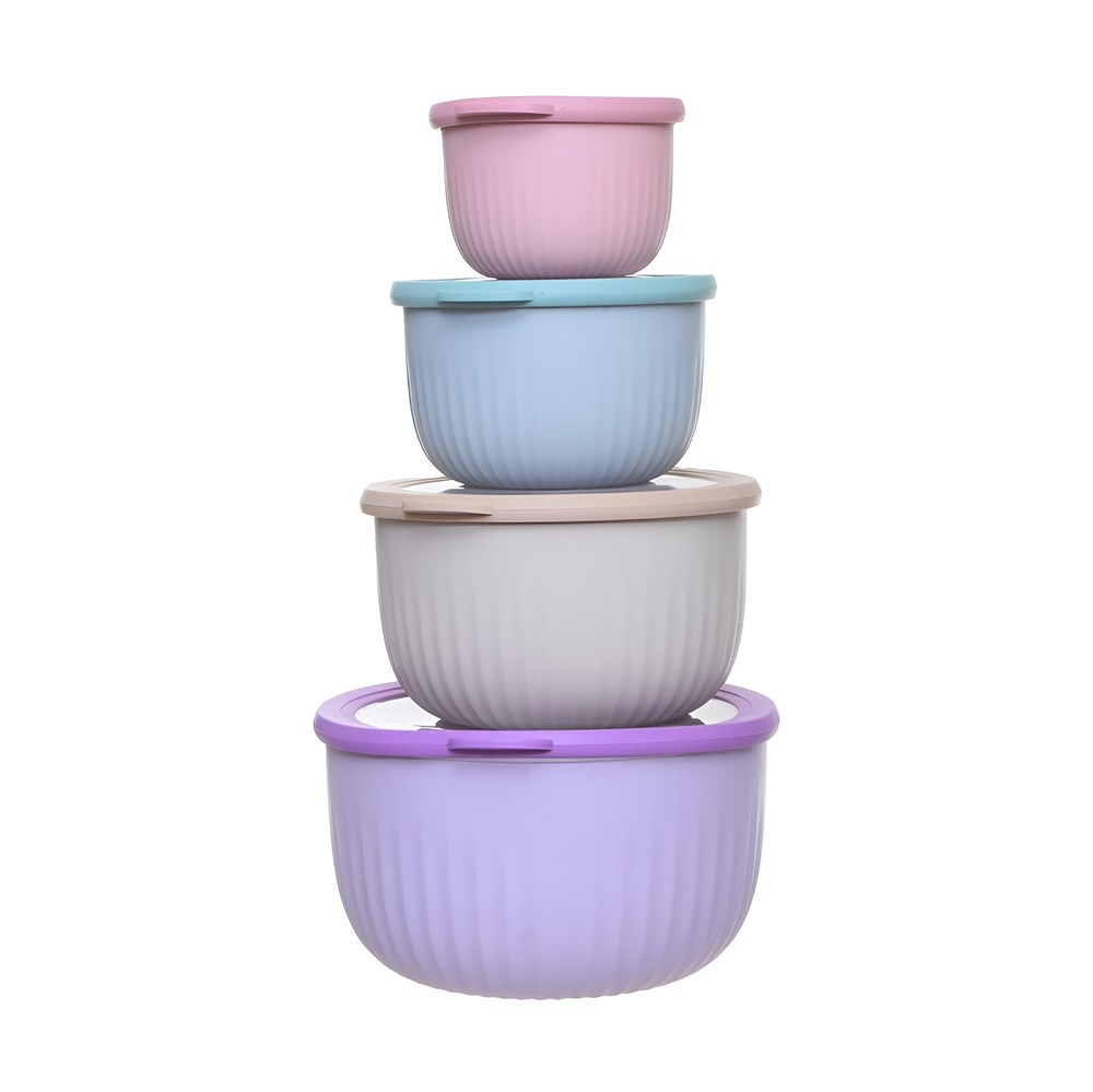 Vintage-style Nesting Food Container Set (4 Pcs) - Shallow | Full House Lebanon