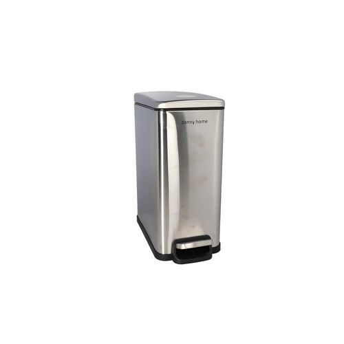 10 L Stainless Steel Pedal Dustbin - Black | Full House Lebanon