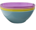 Plastic Square Colored Bowls (4pcs) | Full House Lebanon